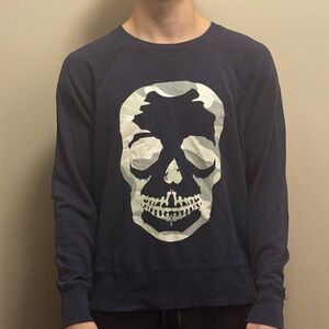 Zadig & Voltaire Navy Skull Graphic Sweatshirt